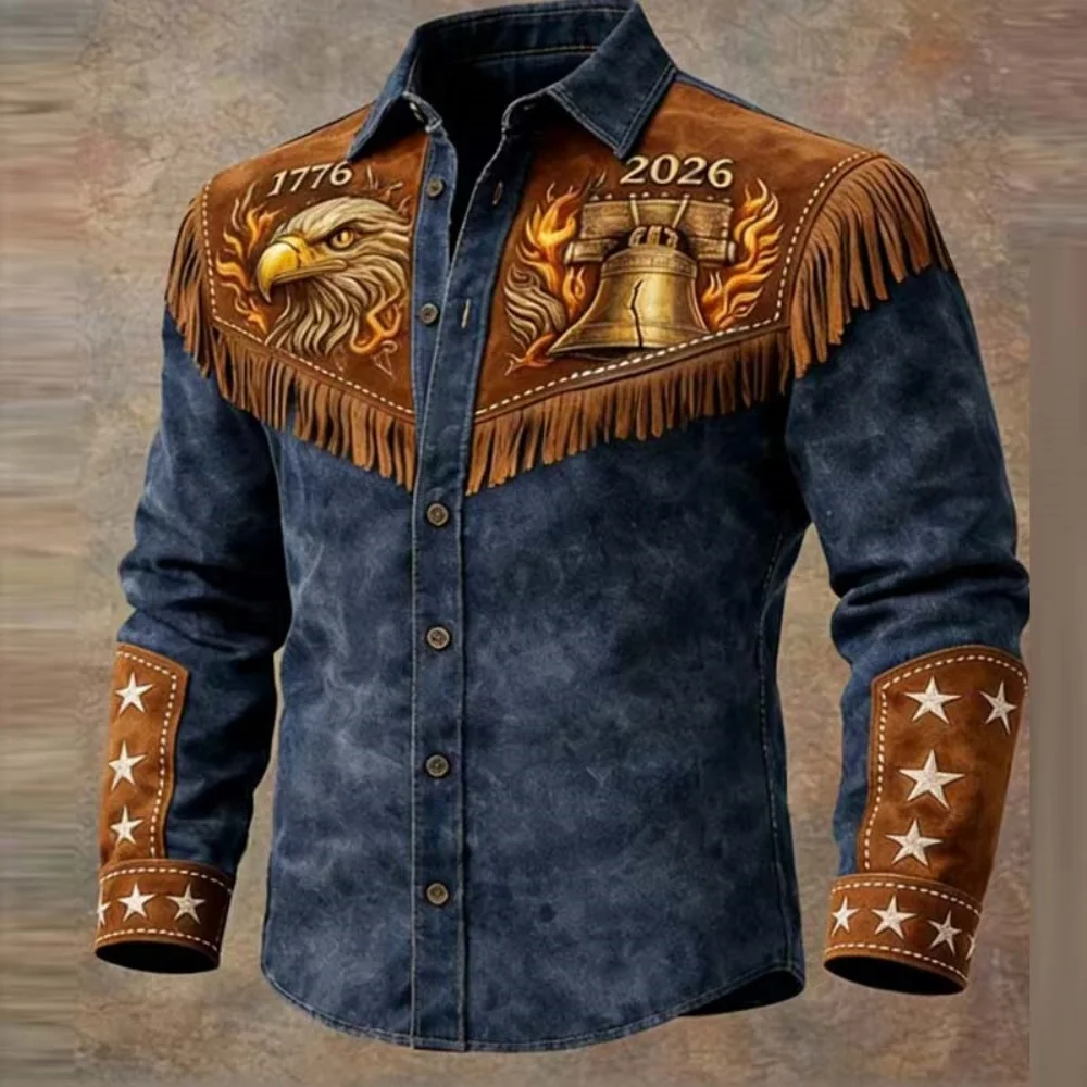 Men's Shirt Us Flag Freedom 250th Anniversary Trendy Retro 3D Print Top Autumn Long Sleeved Button up Spring Fall Holiday Shirts
Men's Shirt Us Flag Freedom 250th Anniversary Trendy Retro 3D Print Top Autumn Long Sleeved Button up Spring Fall Holiday Shirts