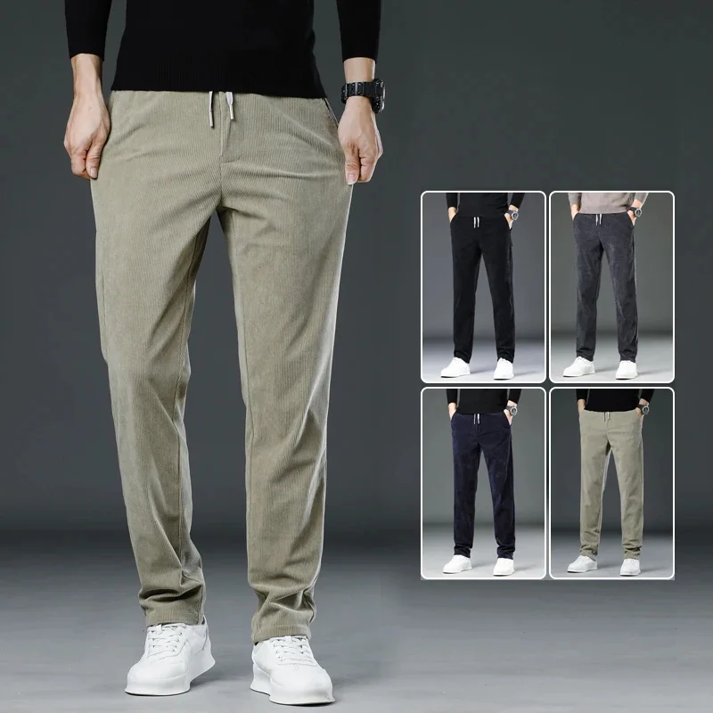 spring New men's khaki corduroy casual pants 4 colors available Soft fabric Drawstring design Fashionable straight trousers male
spring New men's khaki corduroy casual pants 4 colors available Soft fabric Drawstring design Fashionable straight trousers male