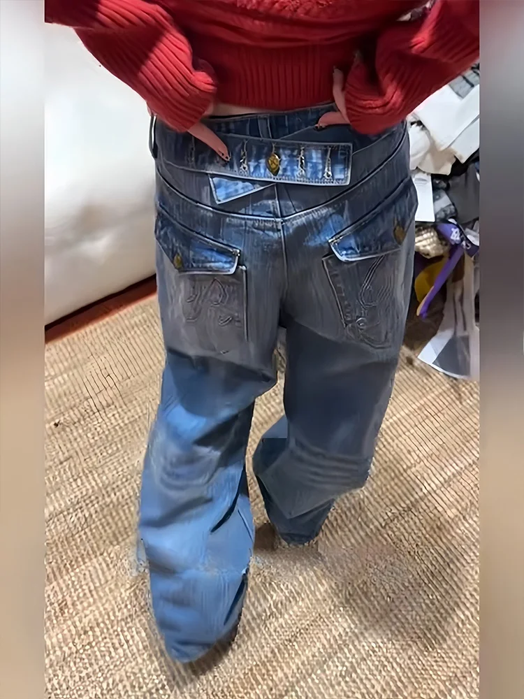 Retro American Spicy Girl Paris Button Design Loose Women's Jeans Summer New Style Floor-Length Pants Lazy BF Style
Retro American Spicy Girl Paris Button Design Loose Women's Jeans Summer New Style Floor-Length Pants Lazy BF Style