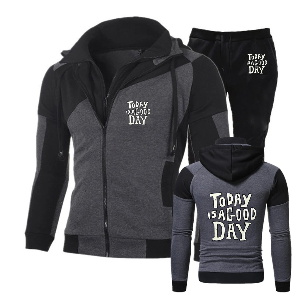 today is a good day The new men's slant zippersuit is suitable for spring and autumn and has multiple pockets hoodies jacket
today is a good day The new men's slant zippersuit is suitable for spring and autumn and has multiple pockets hoodies jacket