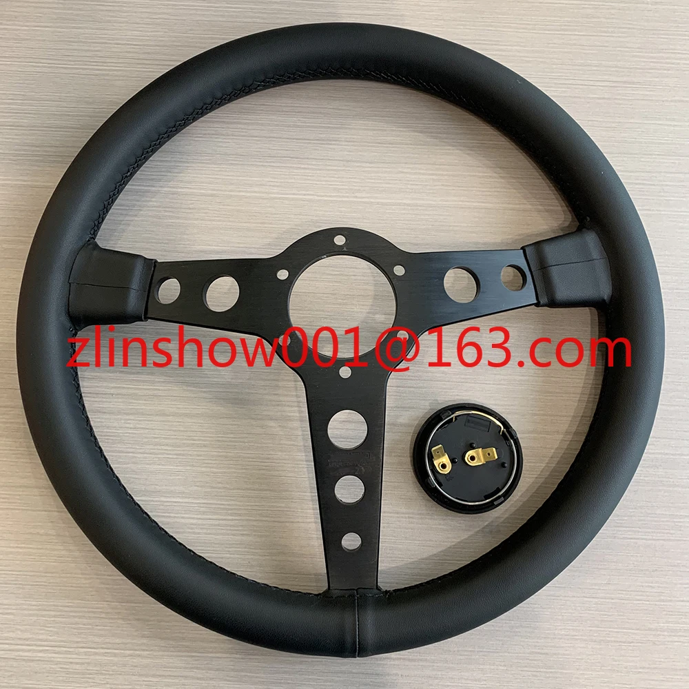 Flat Leather Car Steering Wheel 350mm Black 5mm Thick Bracket Auto Drift Steering Wheel Auto Volante
Flat Leather Car Steering Wheel 350mm Black 5mm Thick Bracket Auto Drift Steering Wheel Auto Volante