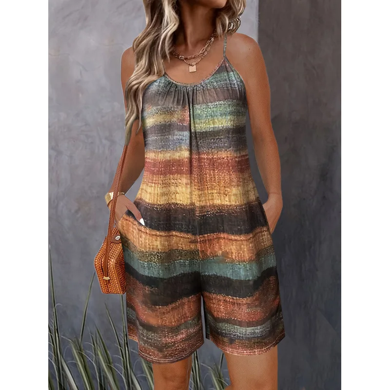 Ethnic Print One-Piece Suit Women's Fashion Spring Season Four Seasons Apply Jumpsuit Printable Traditional Style
Ethnic Print One-Piece Suit Women's Fashion Spring Season Four Seasons Apply Jumpsuit Printable Traditional Style