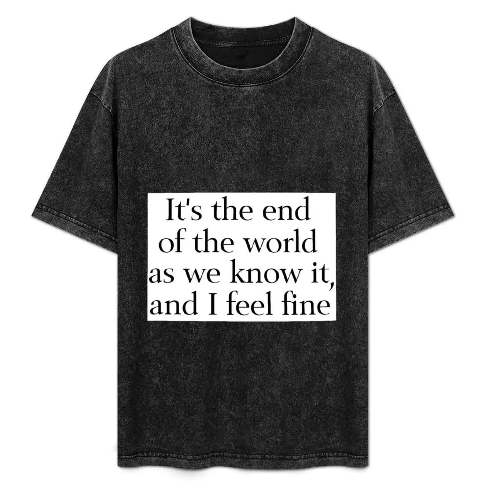 It's the End of the World As We Know It, and I Feel Fine T-Shirt Functional Casual Short Sleeve Tee
It's the End of the World As We Know It, and I Feel Fine T-Shirt Functional Casual Short Sleeve Tee