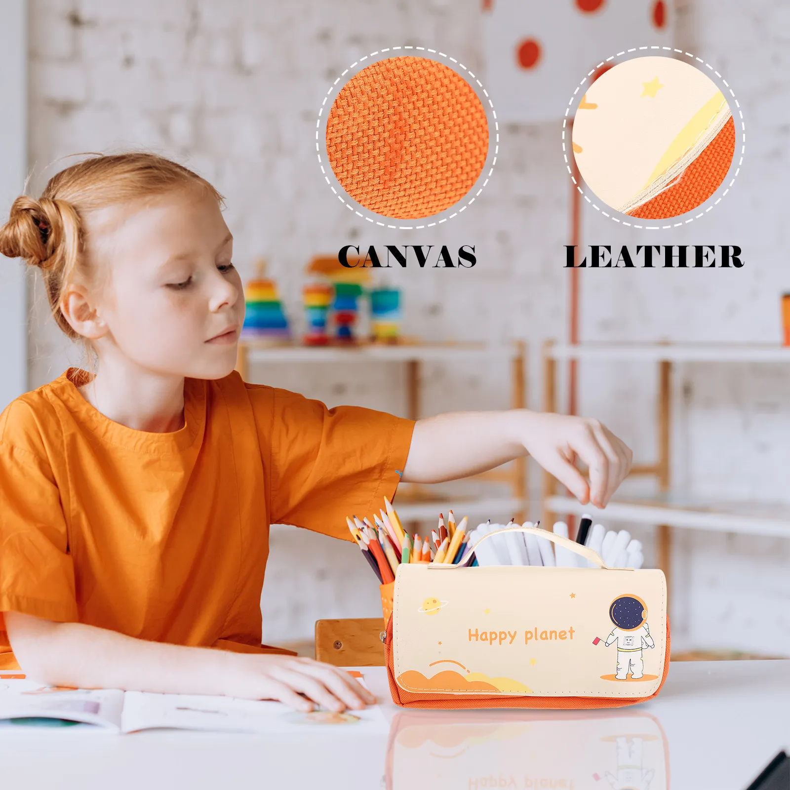 Student Pencil Bag Creative Lightweight Wear-Resistant Double Zipper Large Capacity Convenient Pen Storage Bag for School Office
Student Pencil Bag Creative Lightweight Wear-Resistant Double Zipper Large Capacity Convenient Pen Storage Bag for School Office