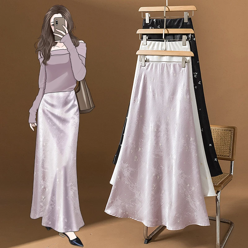New Chinese Style National Trend Embroidered Satin Acid Fish Tail Half Skirt High Waist Slimming Body Long Skirt
New Chinese Style National Trend Embroidered Satin Acid Fish Tail Half Skirt High Waist Slimming Body Long Skirt