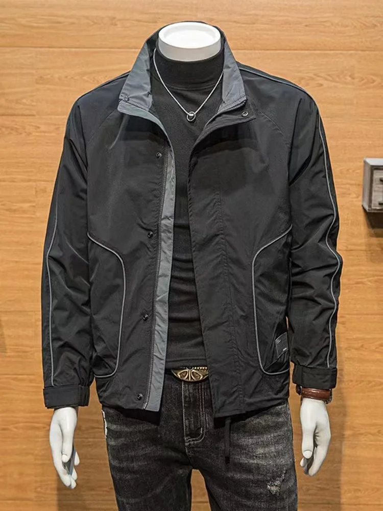 Мужская повседневная рабочая одежда Jaet Thiened Fce с воротником-стойкой, весна-осень-зима, модная брендовая верхняя одежда, длинный све
Мужская повседневная рабочая одежда Jaet Thiened Fce с воротником-стойкой, весна-осень-зима, модная брендовая верхняя одежда, длинный све