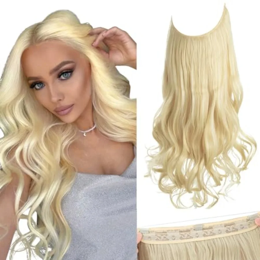 SARLA Invisible Wire Hair Extensions with 3 Clips Long Synthetic Wavy Curly Hairpiece Adjustable Transparent Headband for Women
SARLA Invisible Wire Hair Extensions with 3 Clips Long Synthetic Wavy Curly Hairpiece Adjustable Transparent Headband for Women