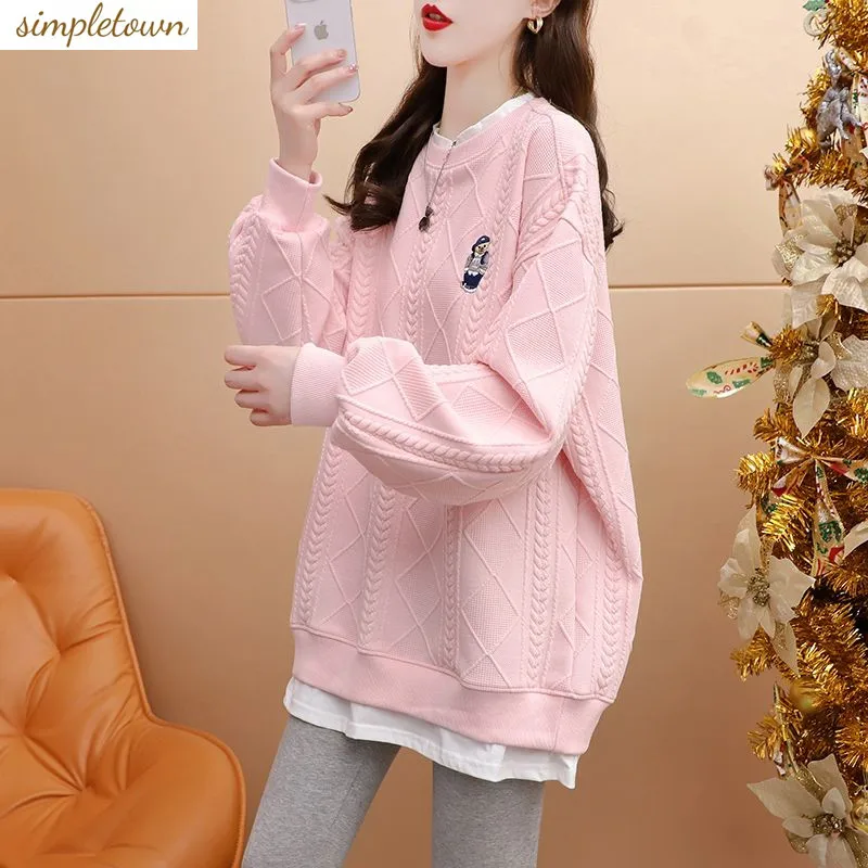 Large size round neck women's spring and autumn Korean version new loose plaid pattern top
Large size round neck women's spring and autumn Korean version new loose plaid pattern top