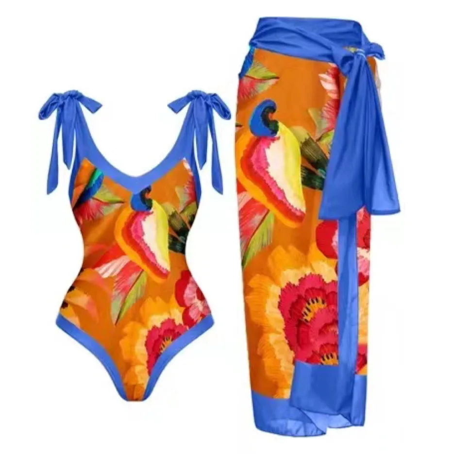 2025 new European and American retro bird printing two-piece swimsuit sexy lace-up one-piece swimsuit sunscreen beach skirt
2025 new European and American retro bird printing two-piece swimsuit sexy lace-up one-piece swimsuit sunscreen beach skirt