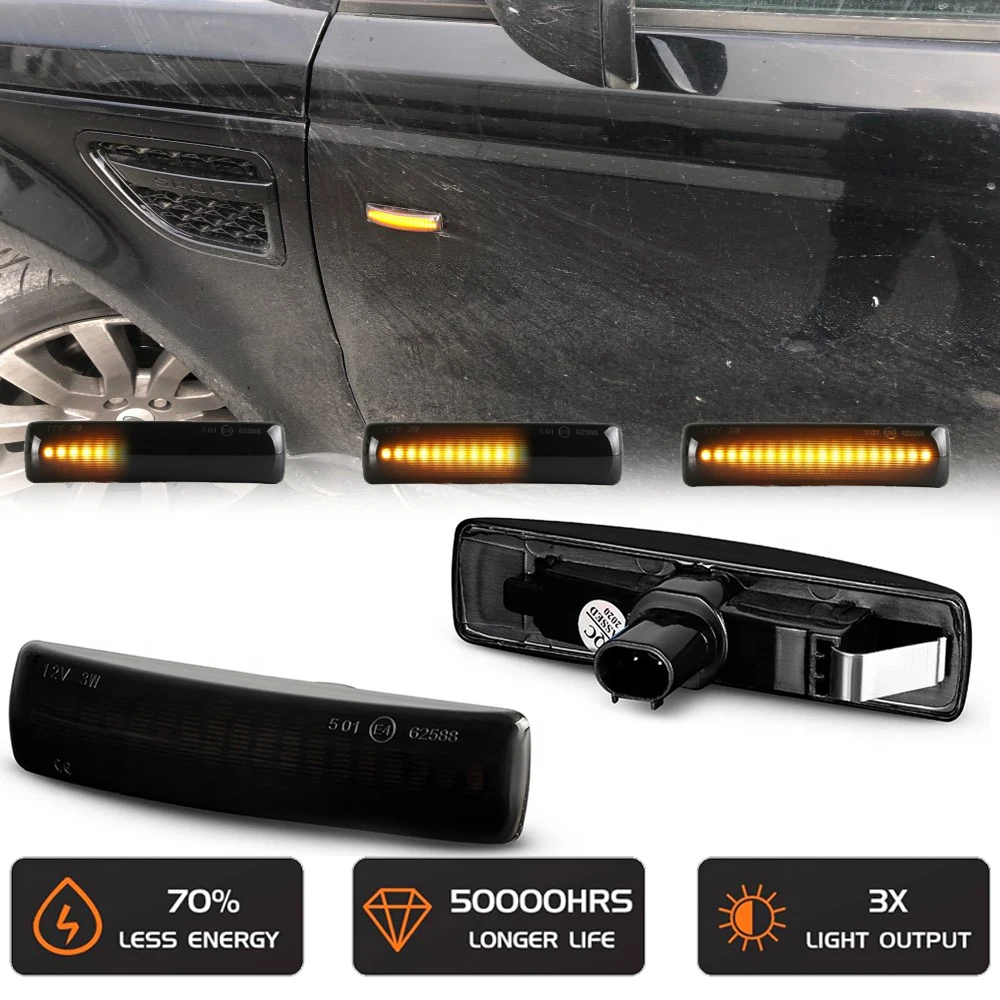 2 шт. повторяющийся светодиодный передний боковой габаритный указатель поворота для Land Rover LR2 Freelander L359 Discovery Rang Rover Sport L320
2 шт. повторяющийся светодиодный передний боковой габаритный указатель поворота для Land Rover LR2 Freelander L359 Discovery Rang Rover Sport L320