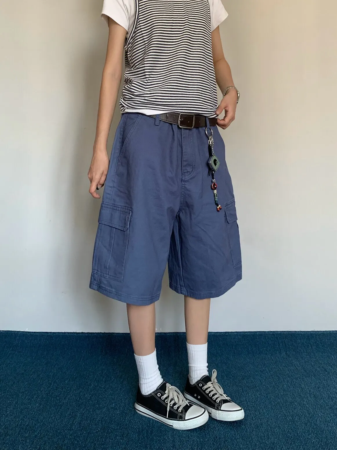American High Street Retro Workwear Style Multi-Pocket Shorts Loose Casual Blue Versatile Summer Men's Jeans mid Waist Zipper
American High Street Retro Workwear Style Multi-Pocket Shorts Loose Casual Blue Versatile Summer Men's Jeans mid Waist Zipper