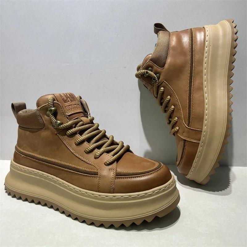 High-Top Men's Boots Casual Leather Workwear Autumn Winter Faion Retro Sports Leisure oes round Toe Rubber Outsole
High-Top Men's Boots Casual Leather Workwear Autumn Winter Faion Retro Sports Leisure oes round Toe Rubber Outsole