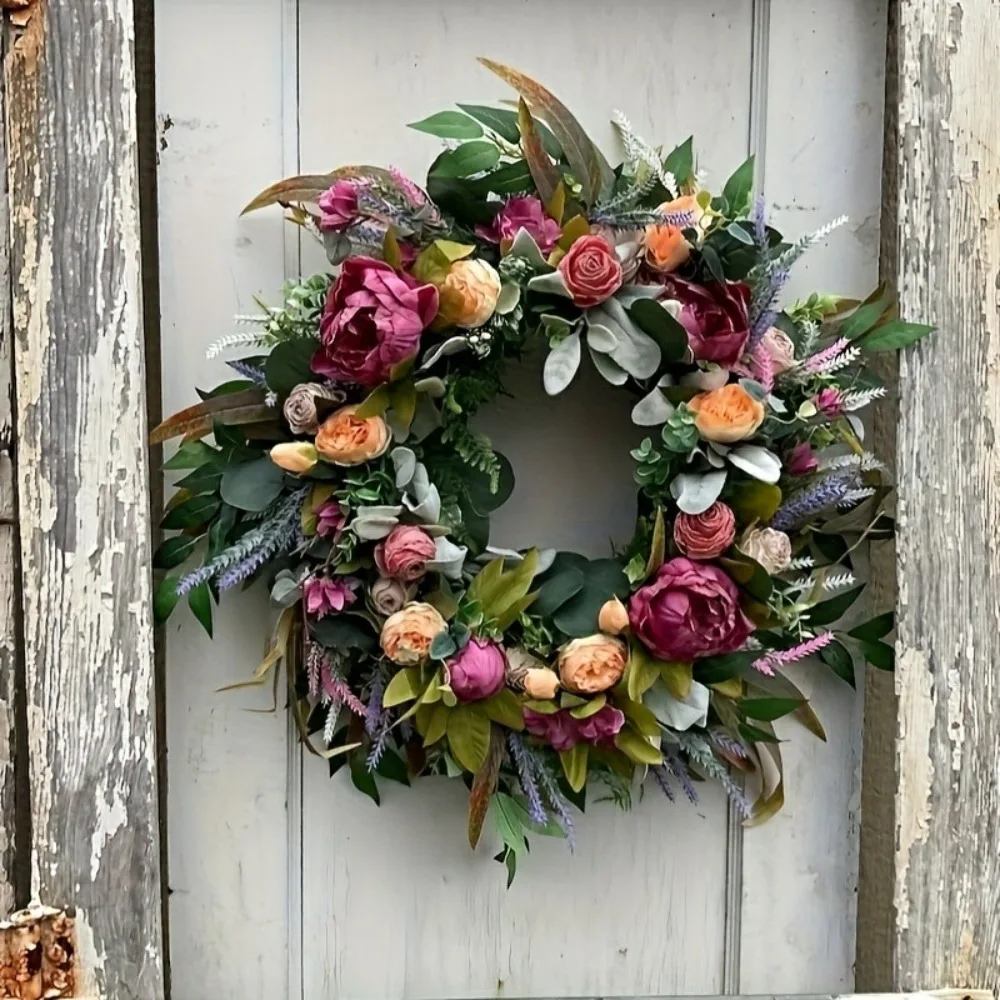 Artificial Wreath Peony Rose Garland with Leaves Vine Spring Summer Front Door Hanging Wreath for Farmhouse Office Home Wedding
Artificial Wreath Peony Rose Garland with Leaves Vine Spring Summer Front Door Hanging Wreath for Farmhouse Office Home Wedding
