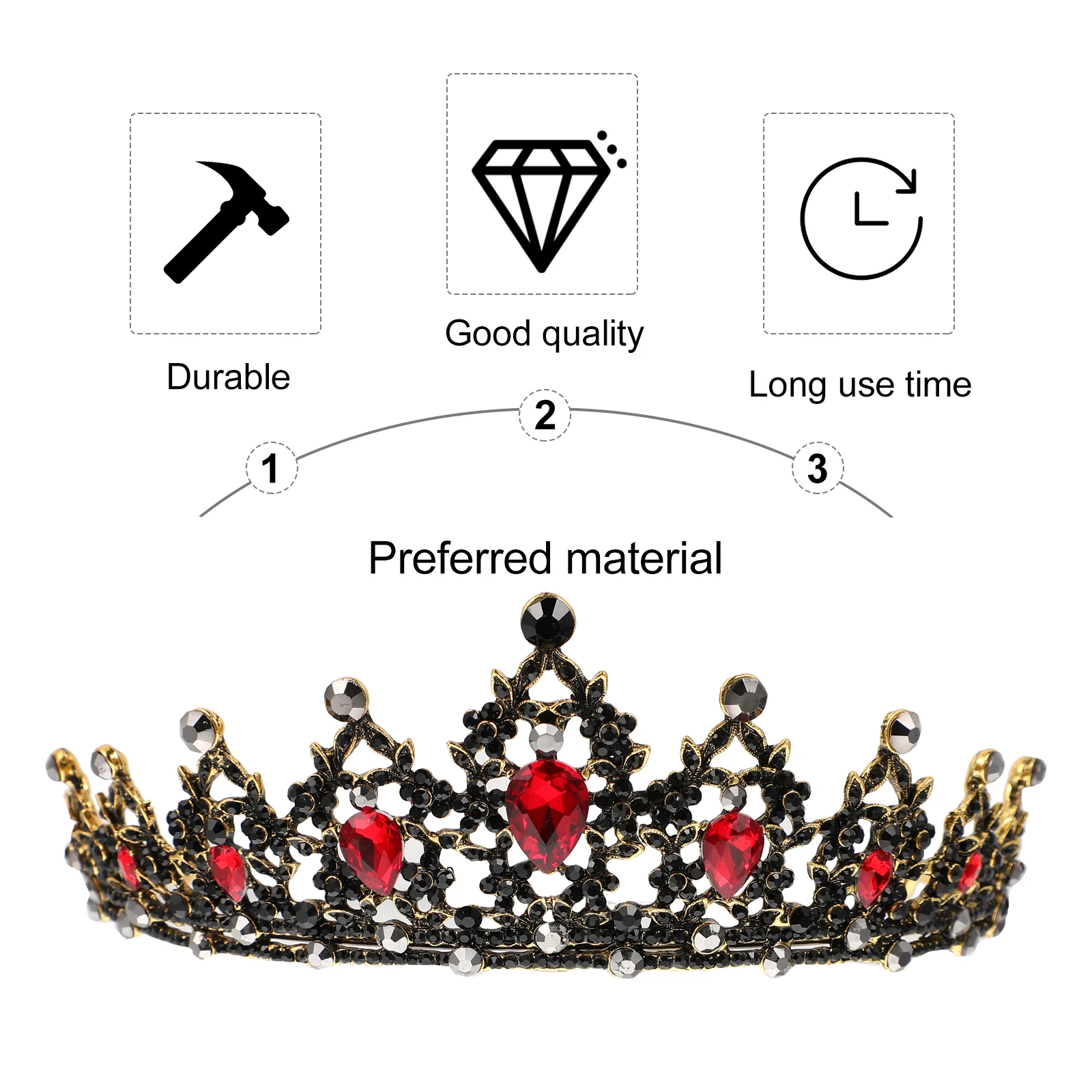 Rhinestone Crown Bridal Headdress Wedding Headpiece Chic Exquisite Design Gorgeous Color Brightness Bride Crown
Rhinestone Crown Bridal Headdress Wedding Headpiece Chic Exquisite Design Gorgeous Color Brightness Bride Crown