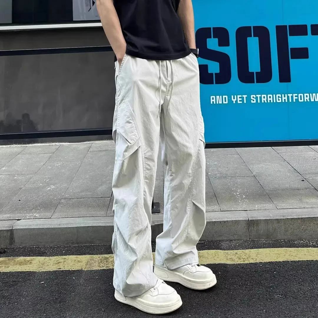 Summer 2026 New Fashion Men's Solid Color Casual Trendy Daily Simple Basic Straight Pleated Cargo Trousers Male Pants Clothes
Summer 2026 New Fashion Men's Solid Color Casual Trendy Daily Simple Basic Straight Pleated Cargo Trousers Male Pants Clothes