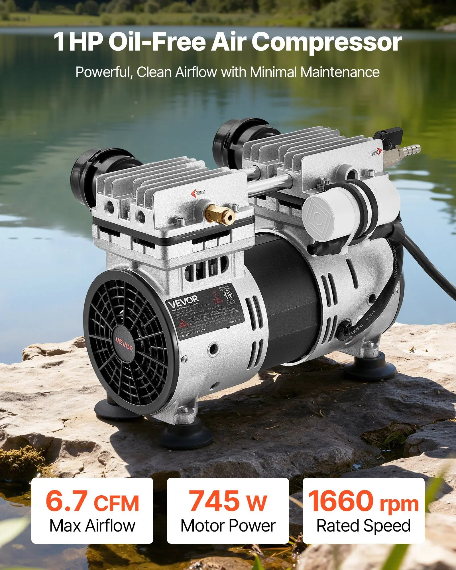 Аэратор для пруда, воздушный компрессор 6.7CFM 1 HP, аэратор для озер и прудов площадью до 3 акров, защита от перегрева и клапан против обратного потока, 745 Вт
Аэратор для пруда, воздушный компрессор 6.7CFM 1 HP, аэратор для озер и прудов площадью до 3 акров, защита от перегрева и клапан против обратного потока, 745 Вт
