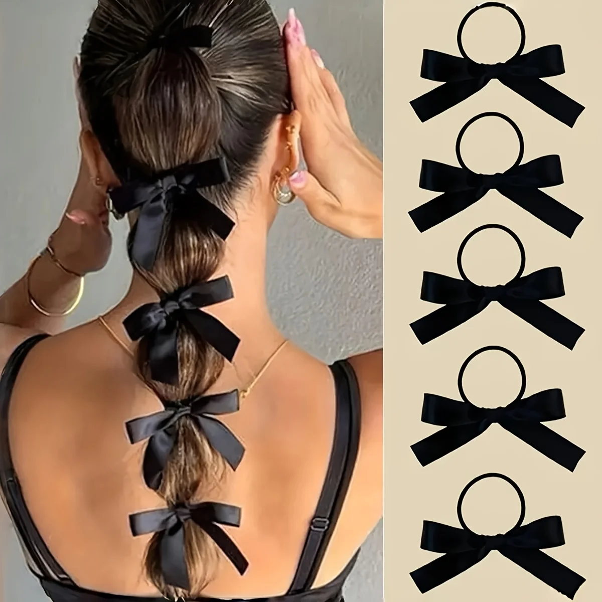7/13 Pieces - Women's Black Bow Hair Ribbon. Suitable for daily wear. A perfect gift idea.
7/13 Pieces - Women's Black Bow Hair Ribbon. Suitable for daily wear. A perfect gift idea.