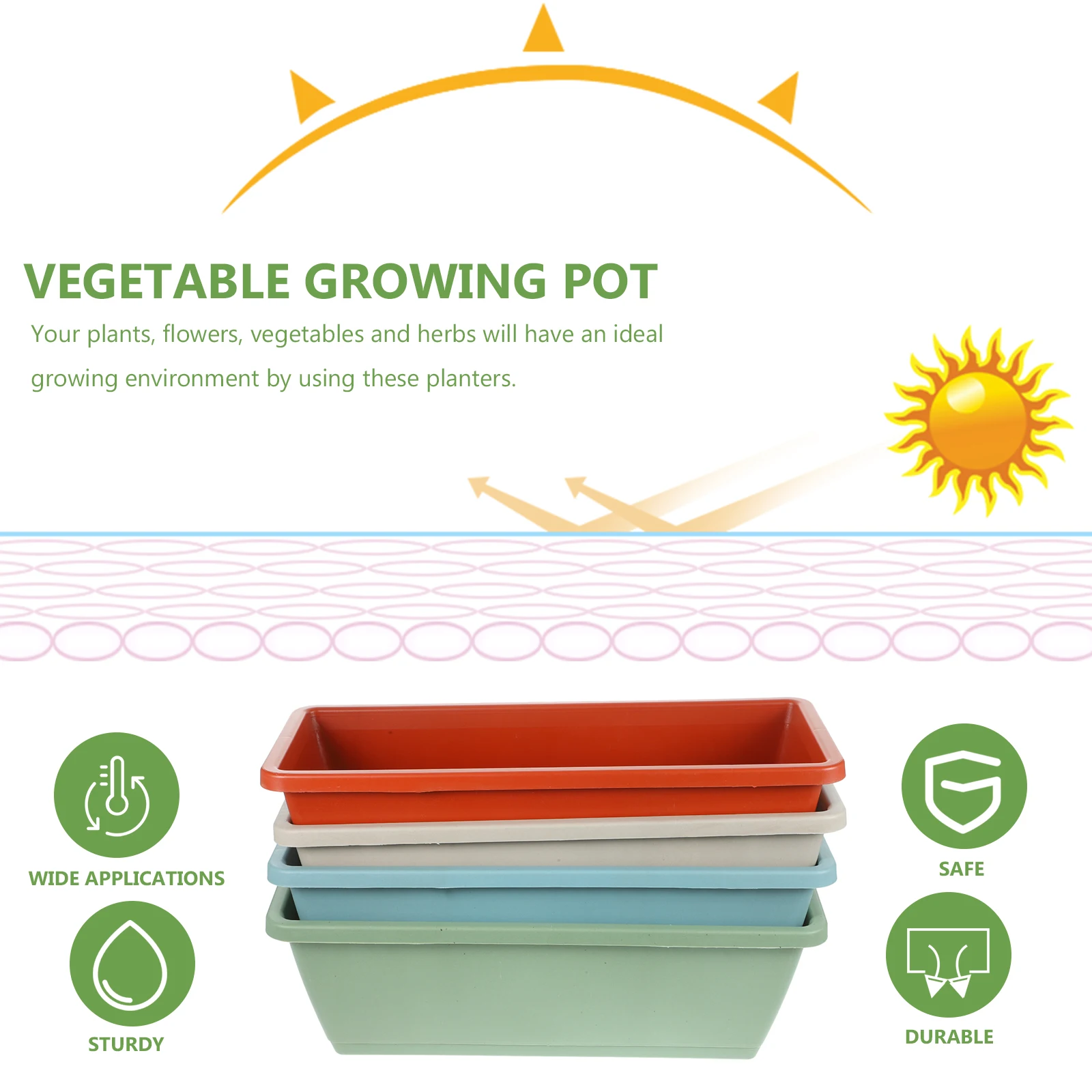 4 set Rectangle Window Box Planter With Tray Vegetable Growing Pot Resin Flower Planter For Indoor Outdoor Garden Succulent
4 set Rectangle Window Box Planter With Tray Vegetable Growing Pot Resin Flower Planter For Indoor Outdoor Garden Succulent