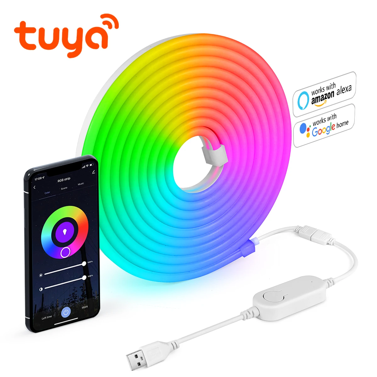 USB 5V RGB Неоновые светодиодные ленты Tuya Smart WiFi App Control Комната Настенная атмосфера Декор Неоновая лента Работа с Alexa Home Assistant
USB 5V RGB Неоновые светодиодные ленты Tuya Smart WiFi App Control Комната Настенная атмосфера Декор Неоновая лента Работа с Alexa Home Assistant