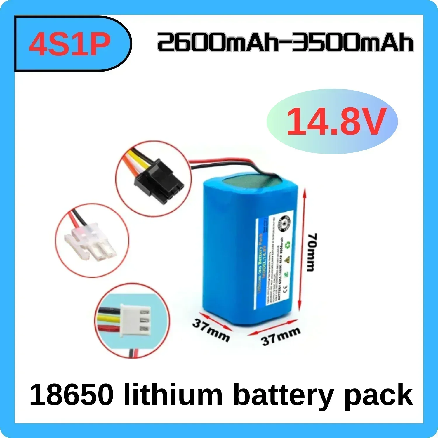 14.8V 4S1P lithium battery pack,For Xiaomi G1, Ecovacs CEN540/546/CR130/DF35 vacuum cleaner lithium battery accessories
14.8V 4S1P lithium battery pack,For Xiaomi G1, Ecovacs CEN540/546/CR130/DF35 vacuum cleaner lithium battery accessories