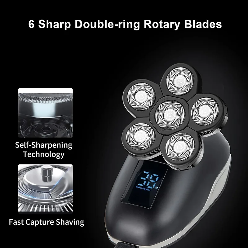 Black/Silver Mens Grooming Kit Essential 6-Blade Rotary Shaver Replacement Heads Universal Fit for Most Electric Shavers
Black/Silver Mens Grooming Kit Essential 6-Blade Rotary Shaver Replacement Heads Universal Fit for Most Electric Shavers