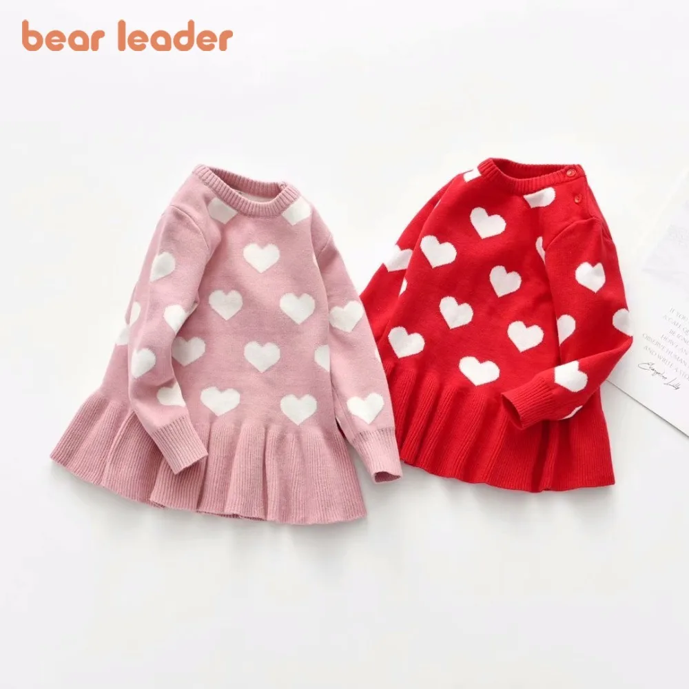 Bear Leader Autumn Winter Children's Long Sleeved Dress Christmas and New Year Baby Clothing Heart Print Girls' Knitted Dresses
Bear Leader Autumn Winter Children's Long Sleeved Dress Christmas and New Year Baby Clothing Heart Print Girls' Knitted Dresses