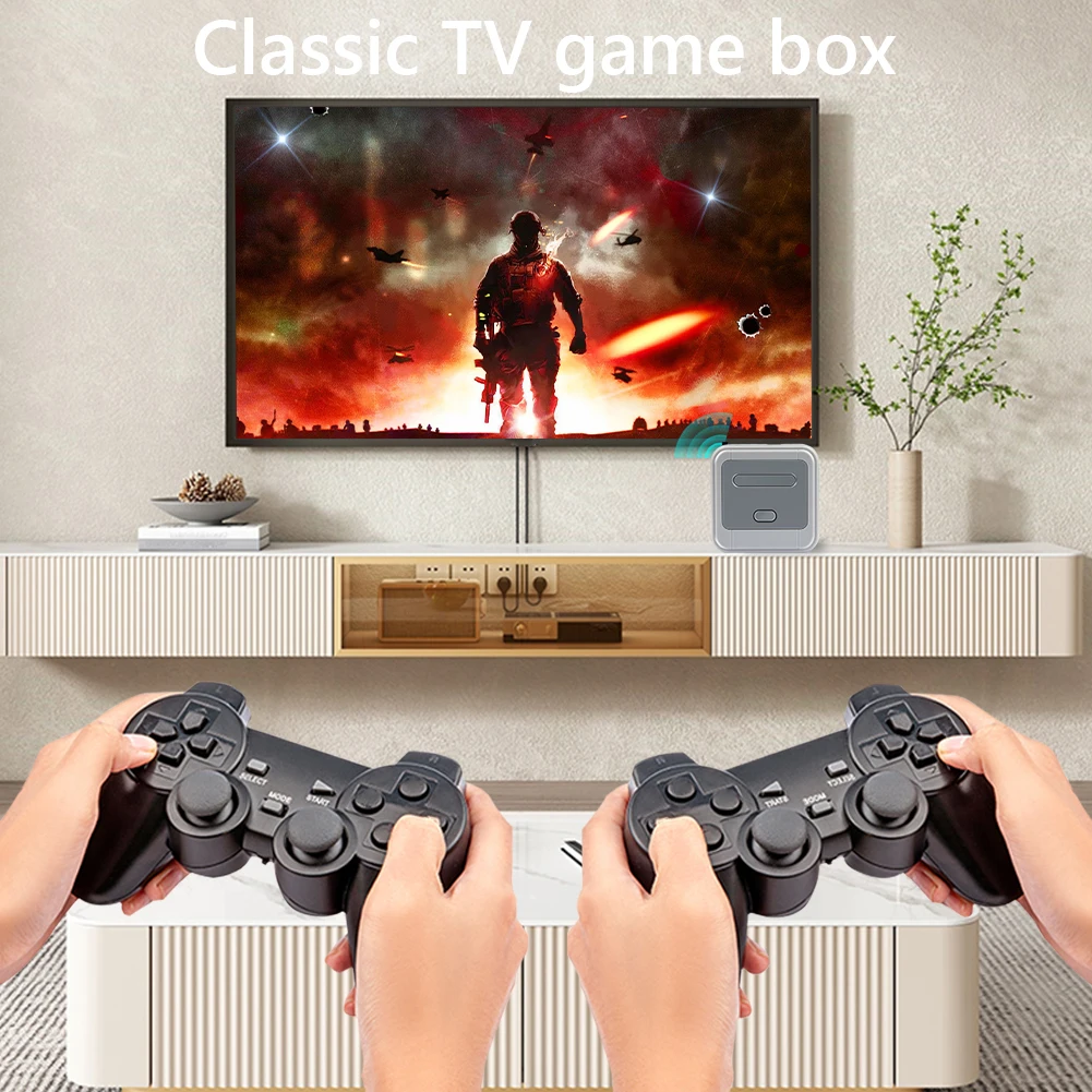 Игровая консоль в стиле ретро с 2 беспроводными игровыми контроллерами, встроенная игровая приставка 65000 игр для 4K TV HD/AV-выхода
Игровая консоль в стиле ретро с 2 беспроводными игровыми контроллерами, встроенная игровая приставка 65000 игр для 4K TV HD/AV-выхода