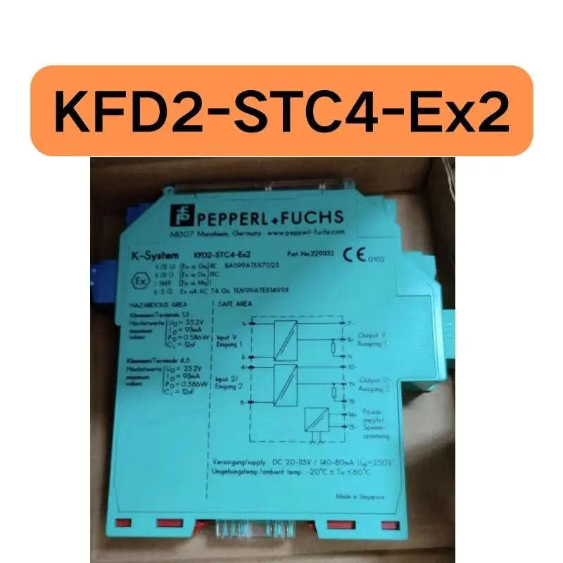New KFD2-STC4-Ex2 dual channel item number 283699 safety barrier for quick delivery
New KFD2-STC4-Ex2 dual channel item number 283699 safety barrier for quick delivery