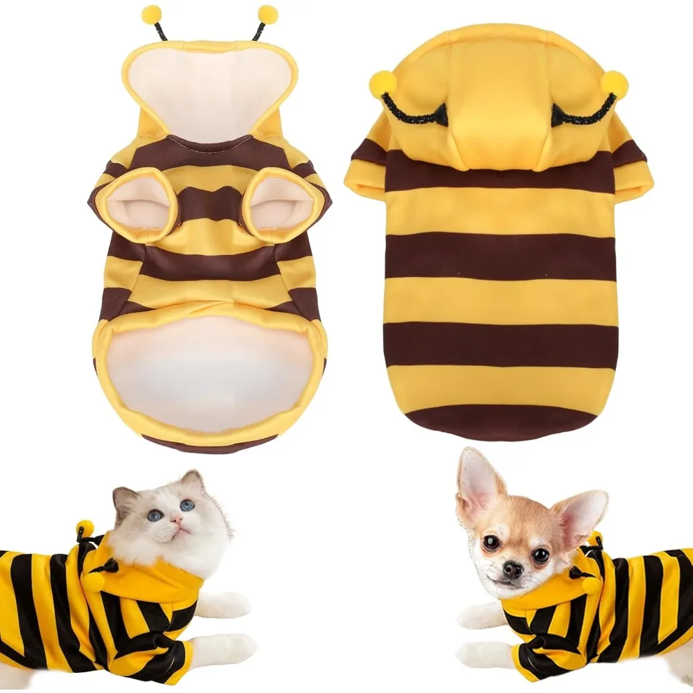 Pet Dog Bee Costume Dog Clothes for Small Dogs Cute Funny Bee Hoodies Pet Easter Halloween Party Supplies for Small Dogs Cats
Pet Dog Bee Costume Dog Clothes for Small Dogs Cute Funny Bee Hoodies Pet Easter Halloween Party Supplies for Small Dogs Cats