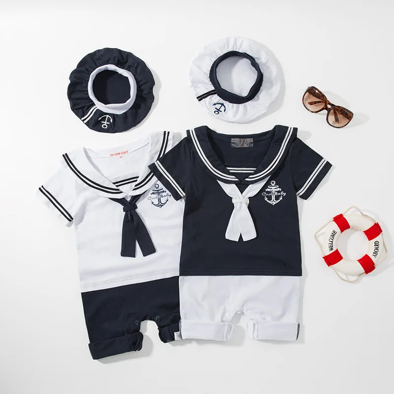 Baby Sailor Romper Set Summer Short Sleeve Infant Jumpsuit Cotton Boys Girls Navy Style Newborn Casual Bodysuit Clothing Outfit
Baby Sailor Romper Set Summer Short Sleeve Infant Jumpsuit Cotton Boys Girls Navy Style Newborn Casual Bodysuit Clothing Outfit
