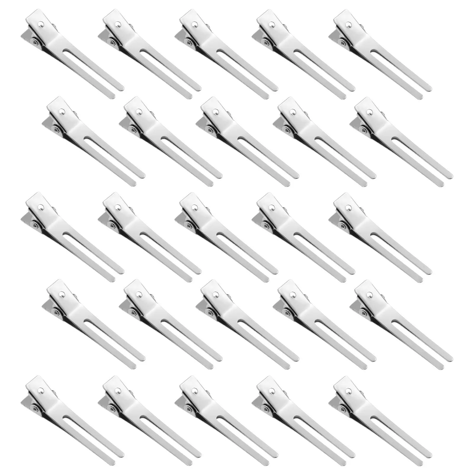 50pcs Double Prong Metal Alligator Clips Smooth Surface Durable Hair Pins Extensions Curls Styling Salon Accessories
50pcs Double Prong Metal Alligator Clips Smooth Surface Durable Hair Pins Extensions Curls Styling Salon Accessories