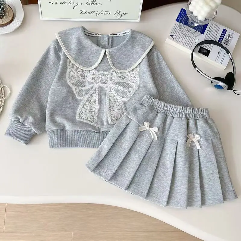 Children's Clothing Sets Lace Bow Lapel Hoodie + Pleated Skirt 2pcs Sets Kids Clothes for Girls Baby Girl Outfit Set 2-7Y
Children's Clothing Sets Lace Bow Lapel Hoodie + Pleated Skirt 2pcs Sets Kids Clothes for Girls Baby Girl Outfit Set 2-7Y