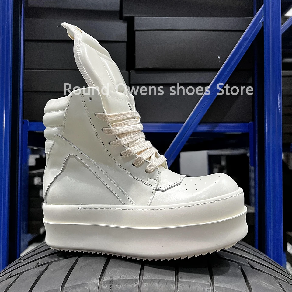 Casual Shoe Men High Top Beige Leather Ro Thick Sole 6CM Double Platform Luxury Designer Women Geo Zip Lace Up Flat Sneaker Boot
Casual Shoe Men High Top Beige Leather Ro Thick Sole 6CM Double Platform Luxury Designer Women Geo Zip Lace Up Flat Sneaker Boot