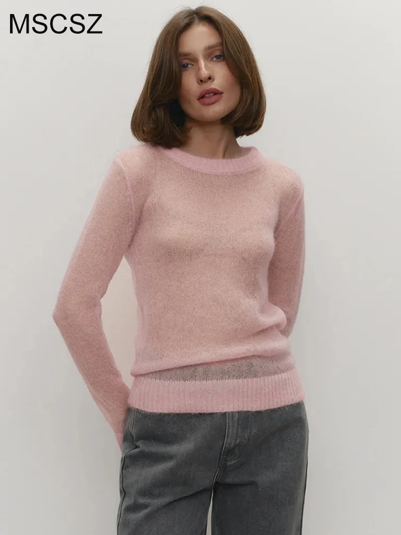 MSCSZ 2025 Fall Women's Lightweight Sweaters Crewneck Long Sleeve Knitted Cozy Sweater Plain Thin Sweater Pullovers
MSCSZ 2025 Fall Women's Lightweight Sweaters Crewneck Long Sleeve Knitted Cozy Sweater Plain Thin Sweater Pullovers