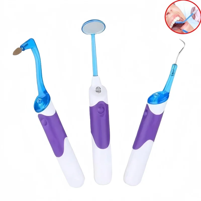 Dental Oral Cleaning Care 3 Piece Set Luminous LED Oral Mirror Tooth Hook Calculus Removal Teething Grinder Oral Cleaning Kit
Dental Oral Cleaning Care 3 Piece Set Luminous LED Oral Mirror Tooth Hook Calculus Removal Teething Grinder Oral Cleaning Kit