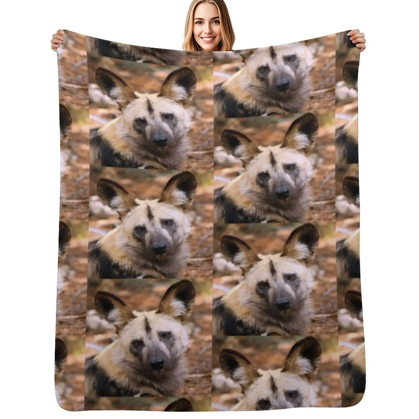 African Wild Dog Throw Blanket No Pilling Soft Warm Blanket for Bed
African Wild Dog Throw Blanket No Pilling Soft Warm Blanket for Bed