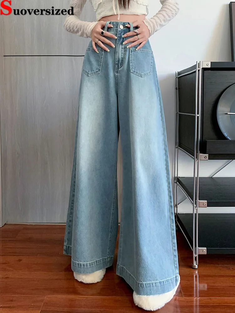 Wide Leg High Waist Vintage Jeans Women's Casual Baggy Oversize Denim Pants Fashion Korean Loose Retro Straight Vaqueros
Wide Leg High Waist Vintage Jeans Women's Casual Baggy Oversize Denim Pants Fashion Korean Loose Retro Straight Vaqueros