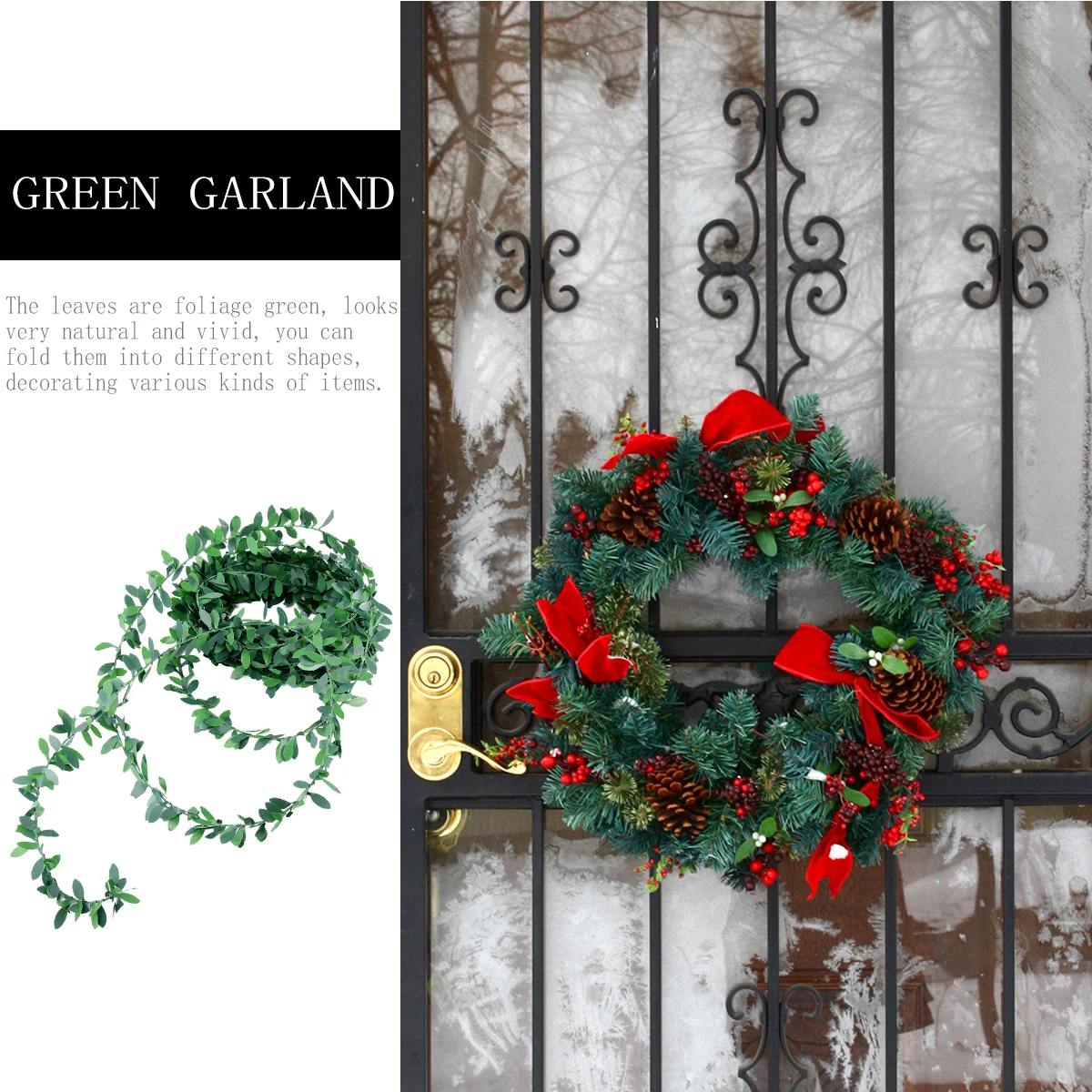 Green Leaves Decorative Garland Artificial Vines Foliage Headband Reusable Shaped Wedding Home
Green Leaves Decorative Garland Artificial Vines Foliage Headband Reusable Shaped Wedding Home