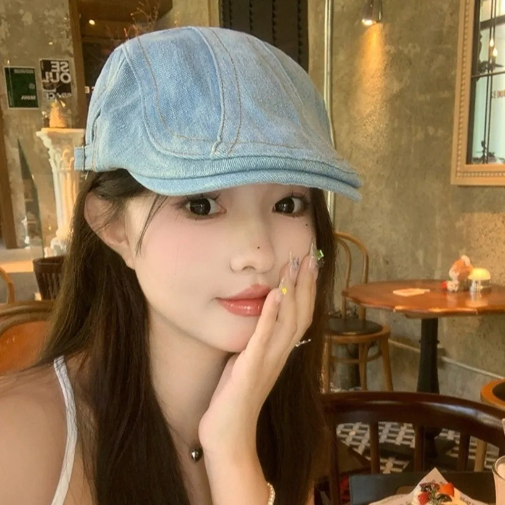 Vintage Washed Denim Beret Cloth Y2k Forward Hat Korean Style Visor Newsboy Hat Outdoor
Vintage Washed Denim Beret Cloth Y2k Forward Hat Korean Style Visor Newsboy Hat Outdoor