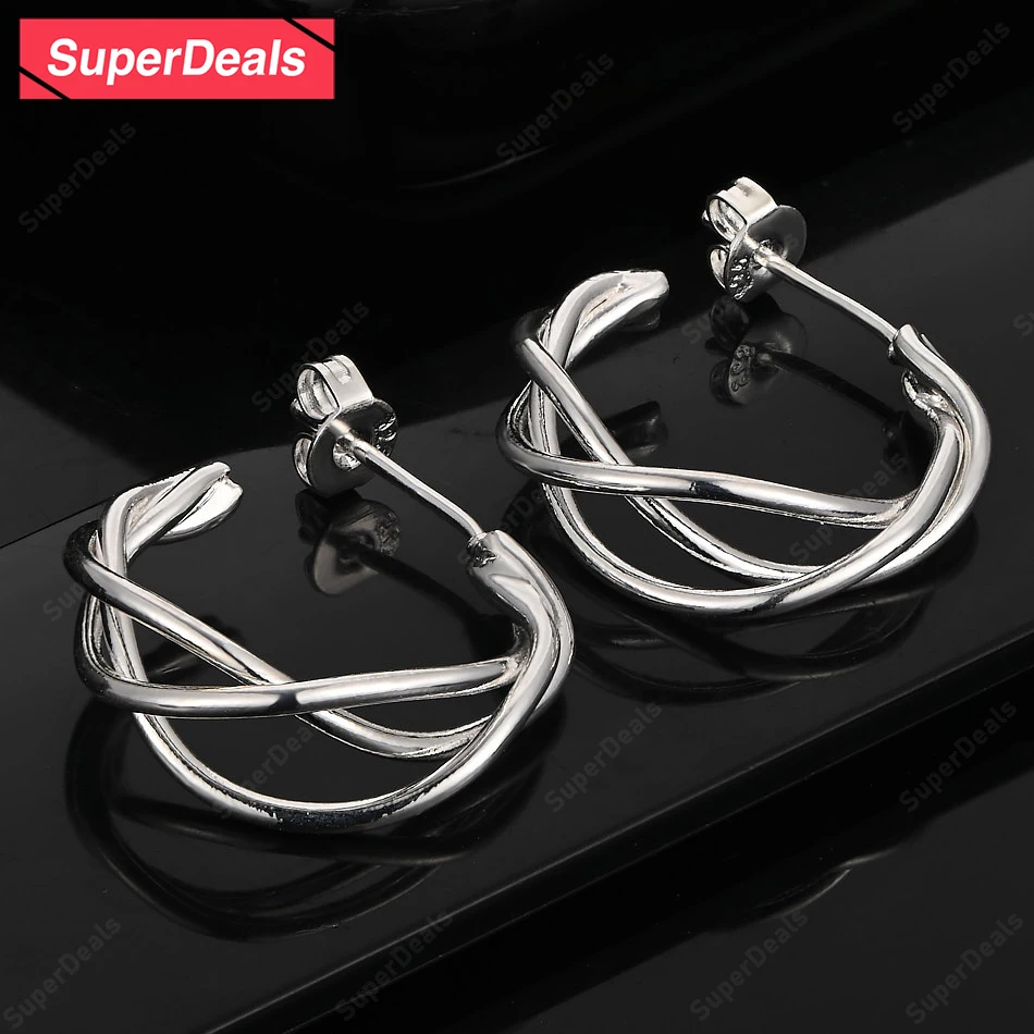 SuperDeals 925 Sterling Silver Geometric Cross Stud Earring Women Banquet Party Wedding Design Jewelry Fashion Elegant Gift
SuperDeals 925 Sterling Silver Geometric Cross Stud Earring Women Banquet Party Wedding Design Jewelry Fashion Elegant Gift