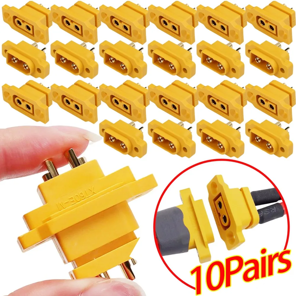 10/1Pairs XT60E Male & Female Plug Connector High Current Power Connectors for RC FPV Aircraft Drone Helicopter Car Boat Battery
10/1Pairs XT60E Male & Female Plug Connector High Current Power Connectors for RC FPV Aircraft Drone Helicopter Car Boat Battery