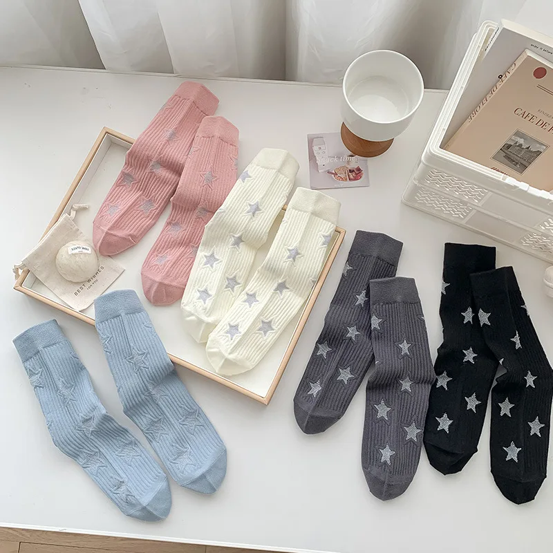 5 Pairs Women's Socks Set Korean Pentagram Simple Versatile Breathable Cotton Socks Kawaii Sweet Comfortable For Girl Wholesale
5 Pairs Women's Socks Set Korean Pentagram Simple Versatile Breathable Cotton Socks Kawaii Sweet Comfortable For Girl Wholesale
