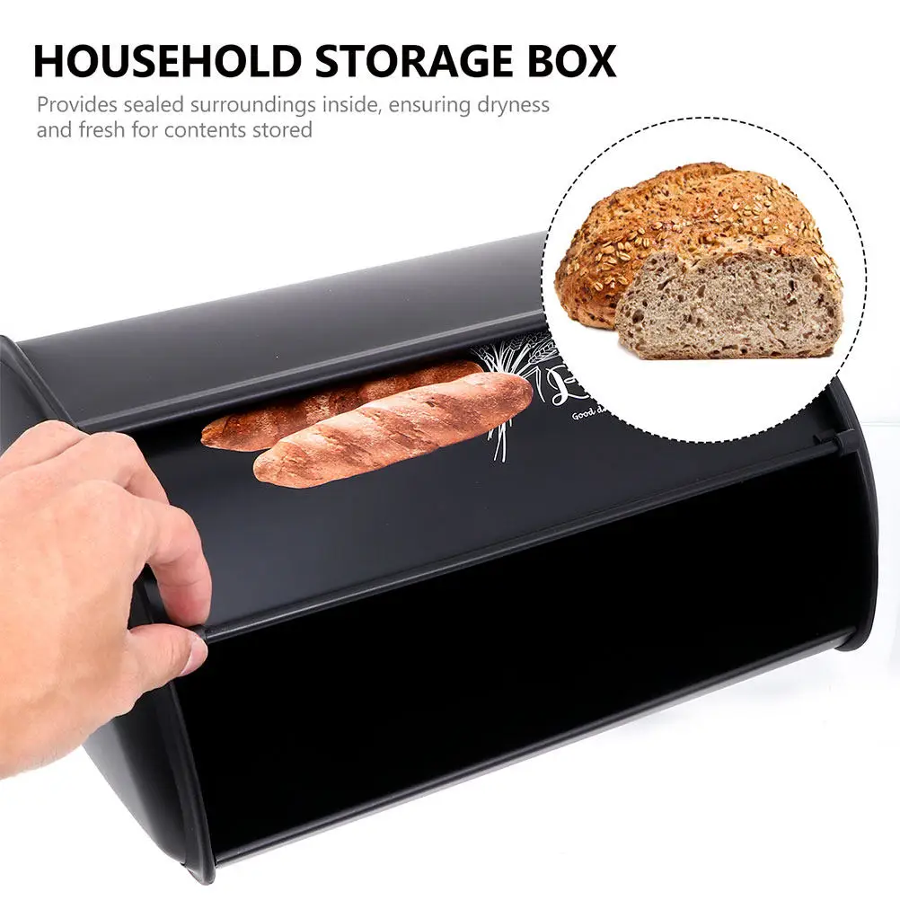 Kitchen Bread Box Black Large Capacity Bread Holder Resists Deformation Stores Pastries Snacks Multi-Function Food Storage
Kitchen Bread Box Black Large Capacity Bread Holder Resists Deformation Stores Pastries Snacks Multi-Function Food Storage