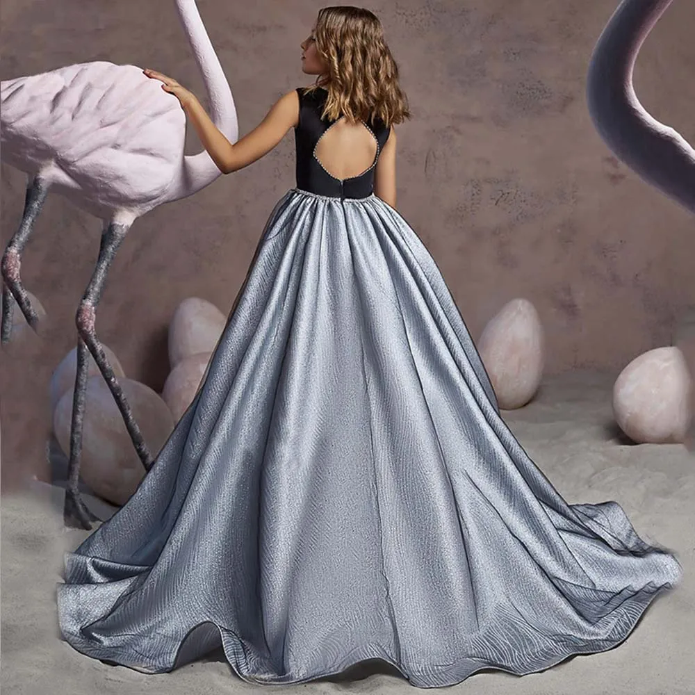 Black Satin Flower Girl Dress Beaded Sleeveless Wedding Elegant Princess Child's First Communion Birthday Party Dress For Girl
Black Satin Flower Girl Dress Beaded Sleeveless Wedding Elegant Princess Child's First Communion Birthday Party Dress For Girl