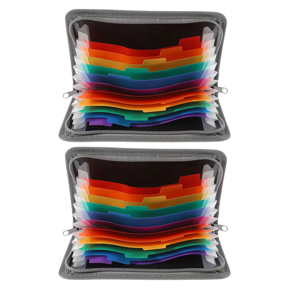 2 Pcs Organ Bag Accordion Folder Organizer File with Zipper Bill Pockets Plastic
2 Pcs Organ Bag Accordion Folder Organizer File with Zipper Bill Pockets Plastic