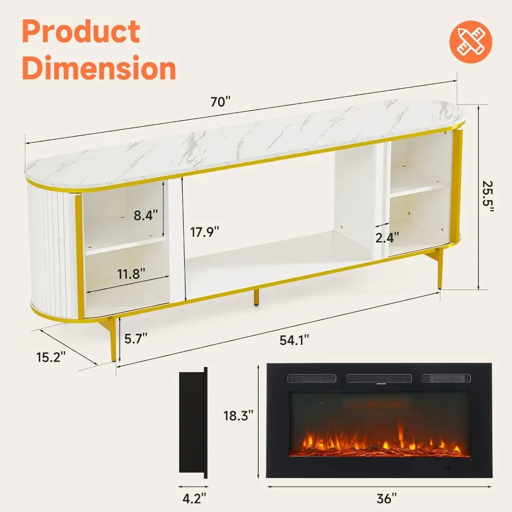 70-дюймовая рифленая подставка для телевизора с камином, современный шикарный развлекательный центр для телевизоров до 80 дюймов, ТВ-консоль для гостиной
70-дюймовая рифленая подставка для телевизора с камином, современный шикарный развлекательный центр для телевизоров до 80 дюймов, ТВ-консоль для гостиной