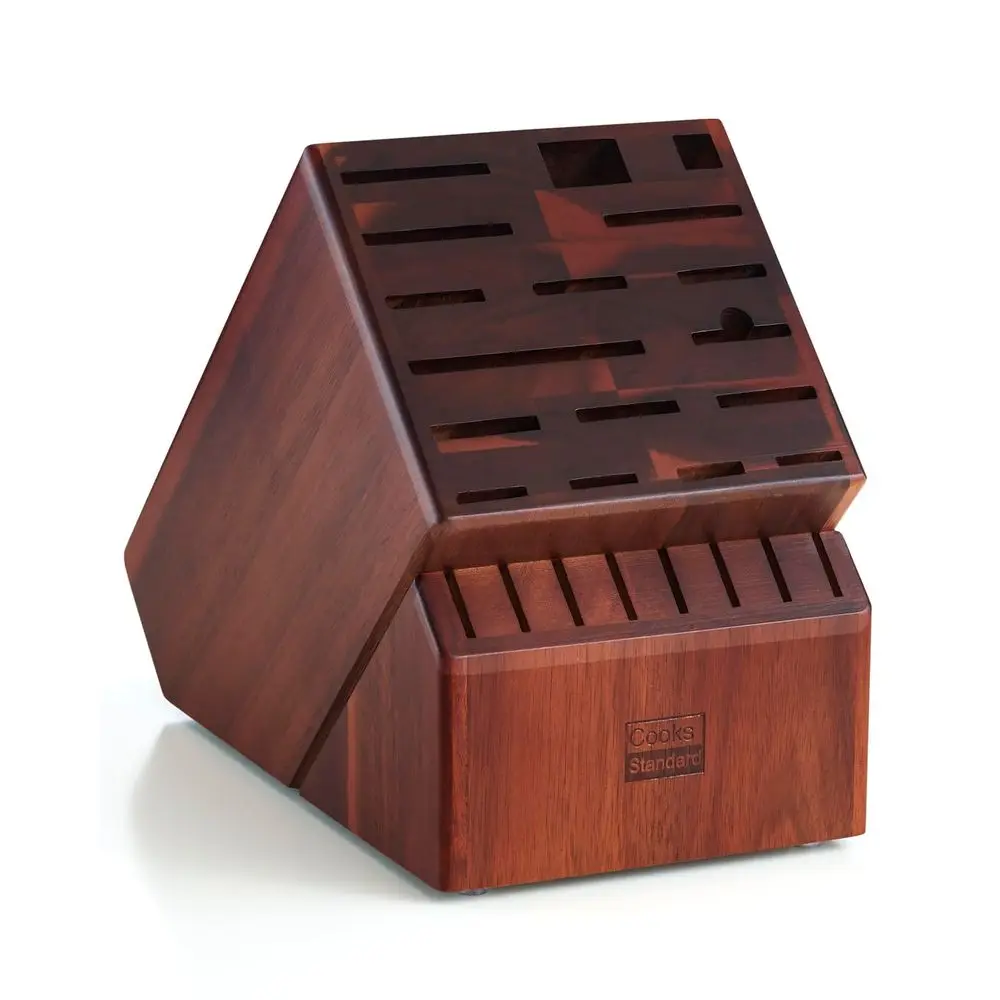 Acacia wood Knife Block Holder without Knives, 25 Slot XLarge Universal Countertop Butcher Block Kitchen Knife Stand for Easy K
Acacia wood Knife Block Holder without Knives, 25 Slot XLarge Universal Countertop Butcher Block Kitchen Knife Stand for Easy K