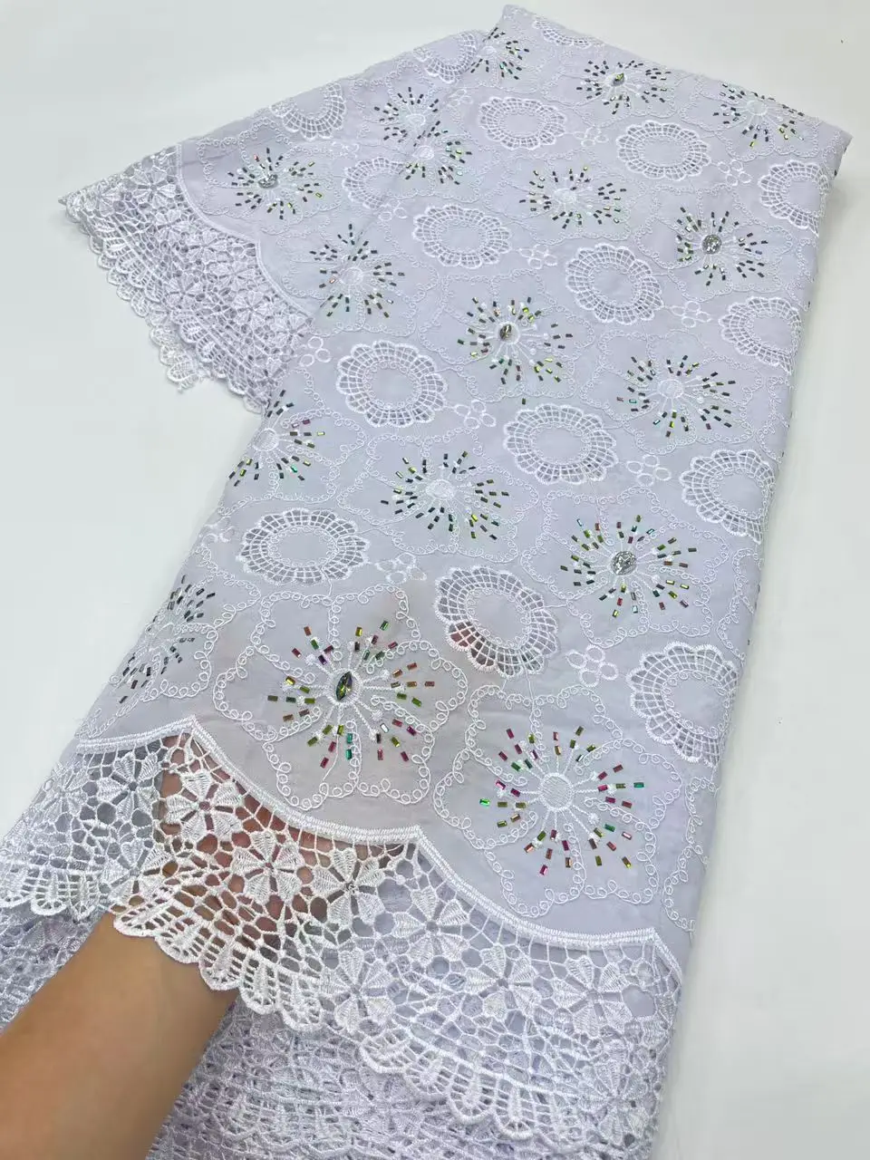African Nigerian Tulle Lace Fabric,Stones Embroidery, French Guipure Party Dress Fabric for Sewing, High Quality, 5Yards,G114-1
African Nigerian Tulle Lace Fabric,Stones Embroidery, French Guipure Party Dress Fabric for Sewing, High Quality, 5Yards,G114-1
