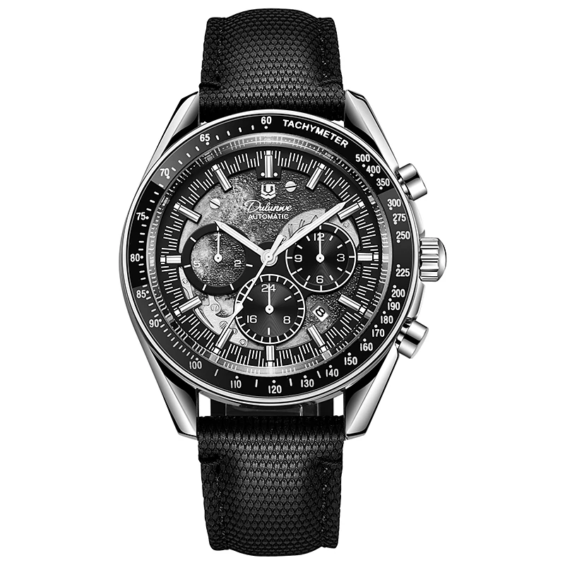 DULUNWE Men's Luxury Mechanical Watch Moon Meteorite Surface Design Day Date Fashion Automatic Watch Men's Clock
DULUNWE Men's Luxury Mechanical Watch Moon Meteorite Surface Design Day Date Fashion Automatic Watch Men's Clock