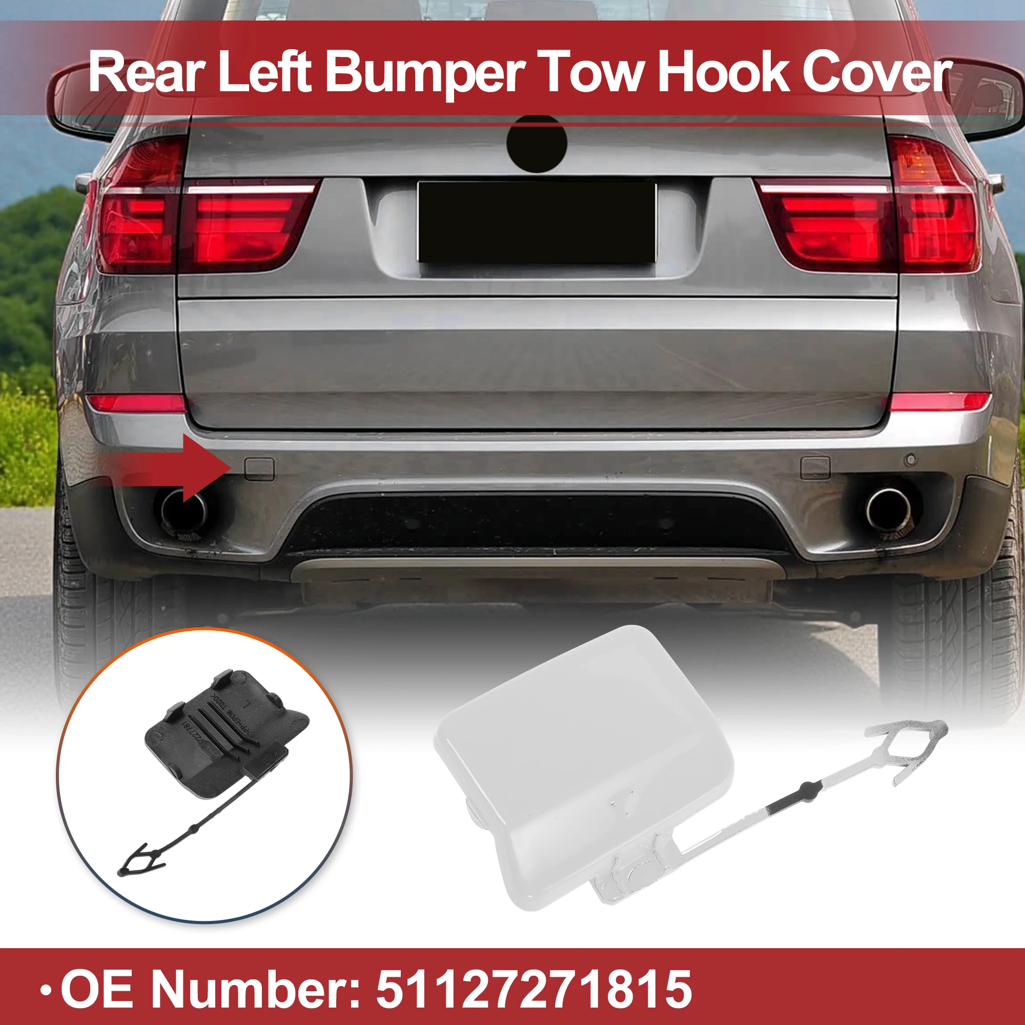 UXCELL Car Tow Hook Cover Cap for BMW X5 E70 2011-2013 Hook No.51127271815 White
UXCELL Car Tow Hook Cover Cap for BMW X5 E70 2011-2013 Hook No.51127271815 White